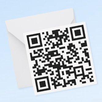 Instantly Created QR Code (by entering your URL) Note Card