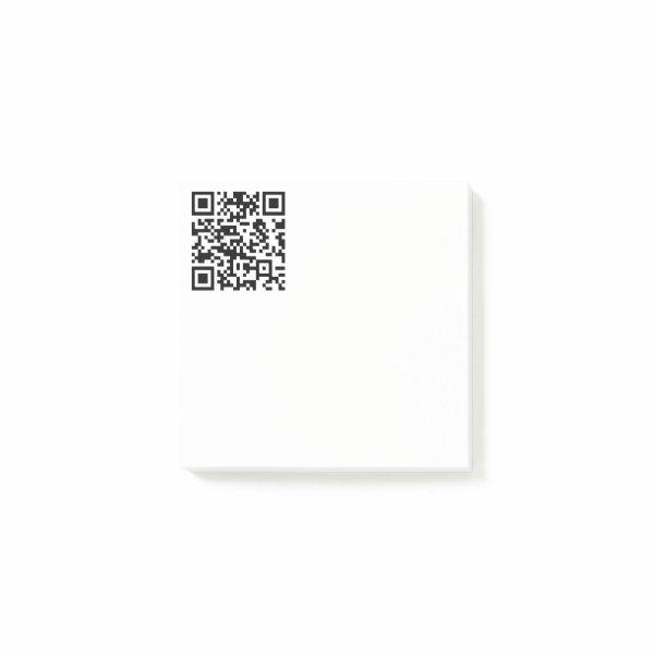 Instantly Created QR Code (by entering your URL) Post-it Notes