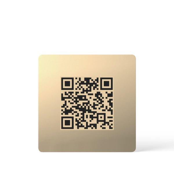 Instantly Editable QR code Template | Faux Gold