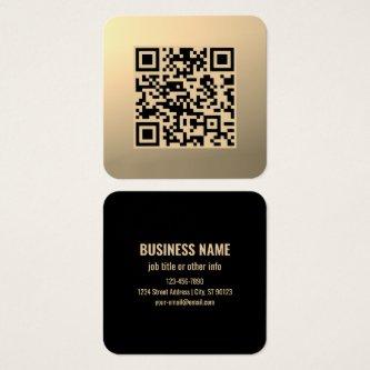 Instantly Editable QR code Template | Faux Gold