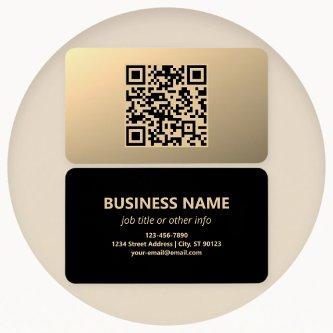 Instantly Editable QR code Template | Faux Gold