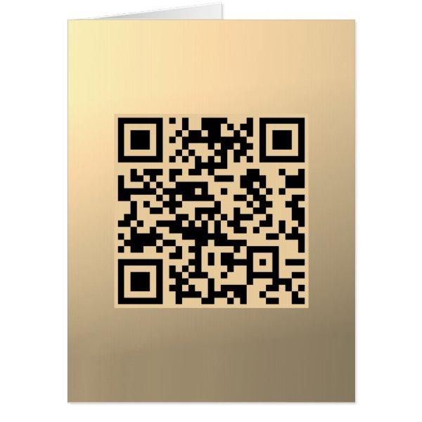 Instantly Editable QR code Template | Faux Gold Card