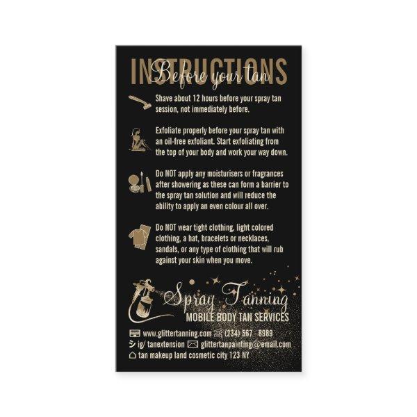 Instructions Spray Tan Before After Care Guide