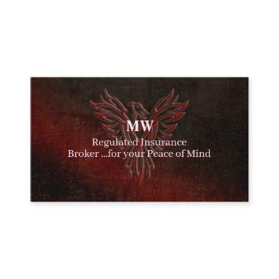 Insurance Broker, leather-look, Phoenix Risen logo