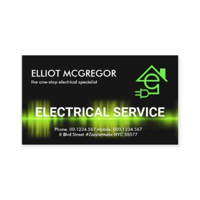 Intercepting Electric Current Letter-E Electrician