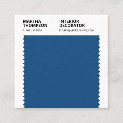 Interior decorator blue swatch color block minimal square