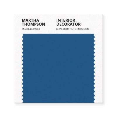 Interior decorator blue swatch color block minimal square