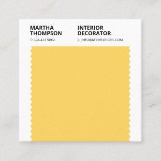 Interior decorator yellow color block professional square