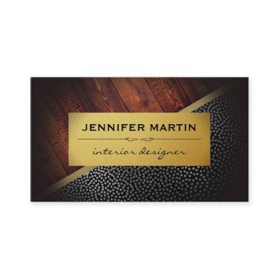 Interior Rustic Gold Metallic Dots Pattern