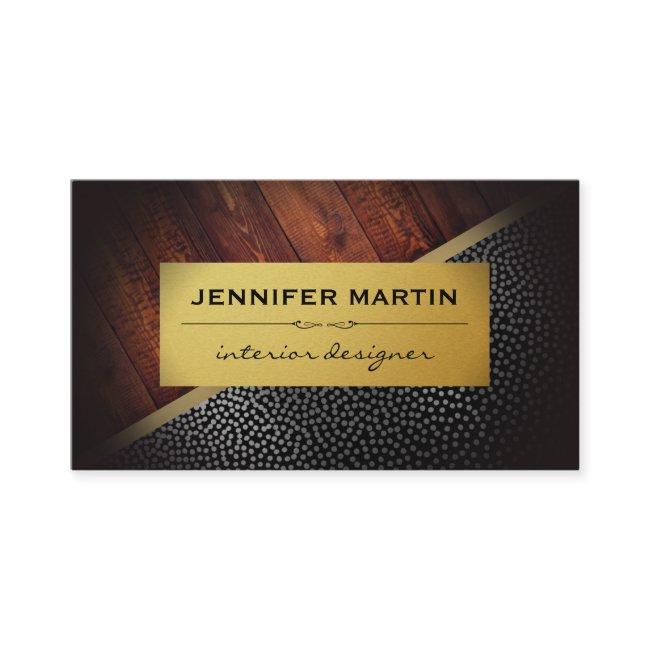 Interior Rustic Gold Metallic Dots Pattern
