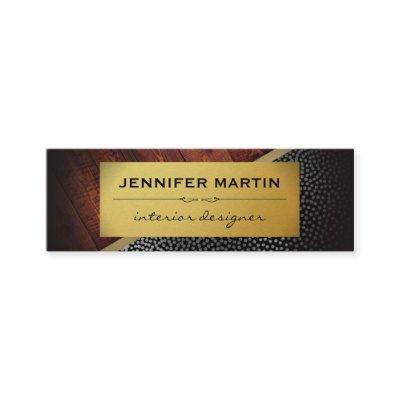 Interior Rustic Gold Metallic Dots Pattern Mini