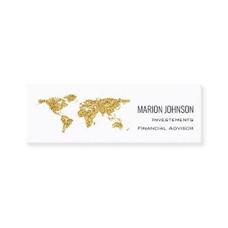 Investments Finance Advisor Analyst World Map Gold Mini