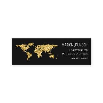 Investments Finance Advisor Analyst World Map Gold Mini