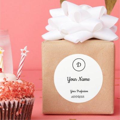Invitation Pedestal Sign  Case Gift B Classic Round Sticker