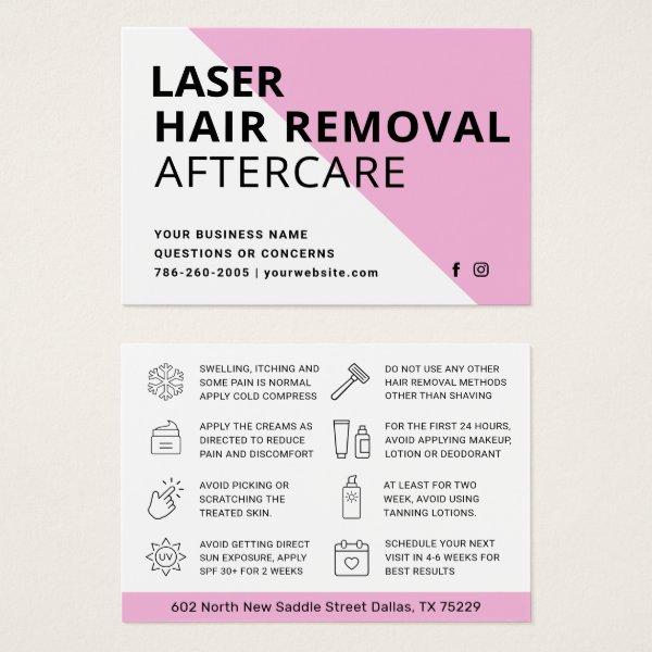 IPL Laser Hair Removal Aftercare Instructions Card