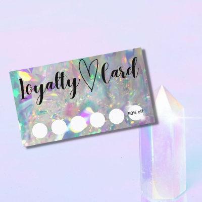 Iridescent Angel Tinsel Customer Loyalty Card