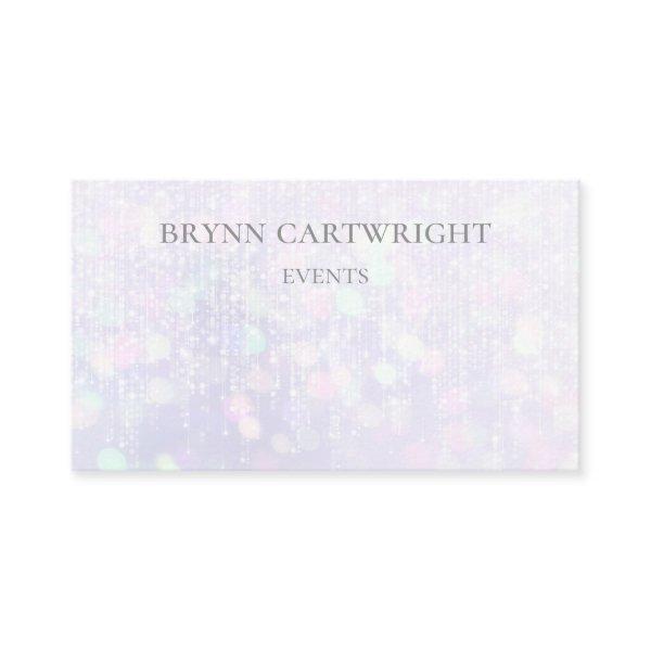 Iridescent Bokeh Sparkle Lights White