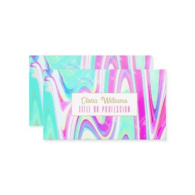 Iridescent Holographic Liquid Swirl