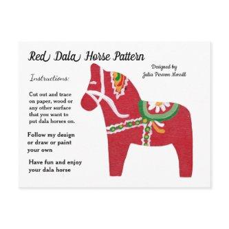 Iris Dala Horse Pattern to Share Holiday Postcard