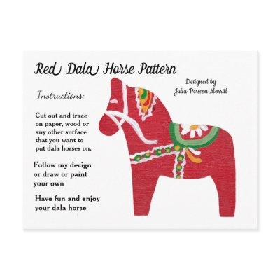 Iris Dala Horse Pattern to Share Holiday Postcard