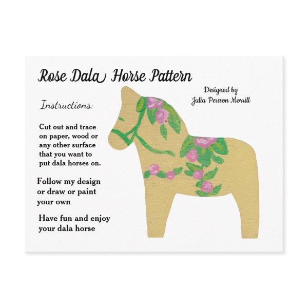 Iris Dala Horse Pattern to Share Holiday Postcard
