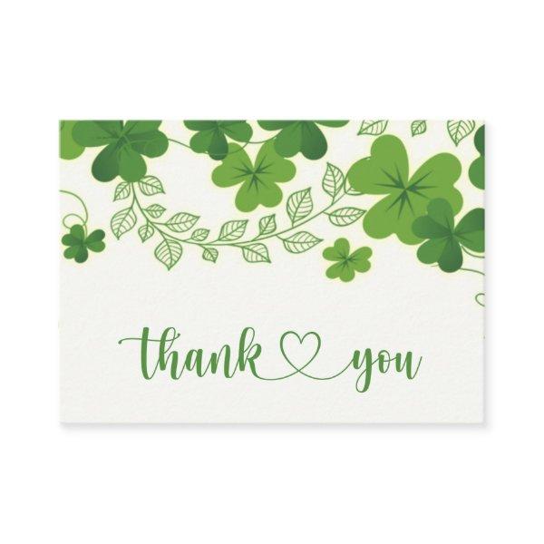 Irish Shamrock Business Thank You Calling Card