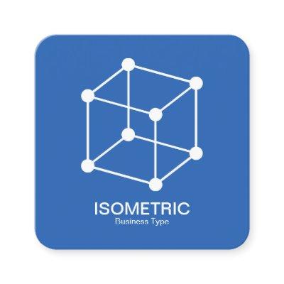 Isometric Cube -  Blueprint Square