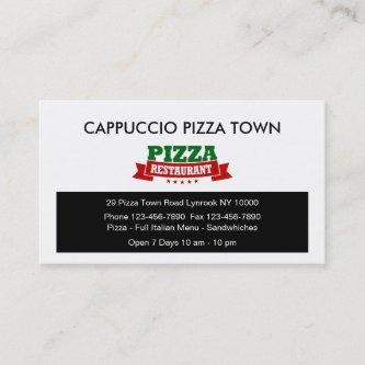 Italian Restaurant Pizza BusinessCards