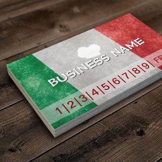 Italy Pizza Business Loyalty Punch Card
