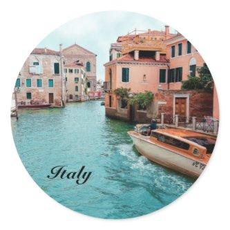 Italy Venice    Magnet Classic Round Sticker