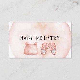 It's A Girl in Pink Coral And Gold Baby Registry