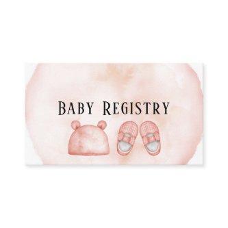 It's A Girl in Pink Coral And Gold Baby Registry