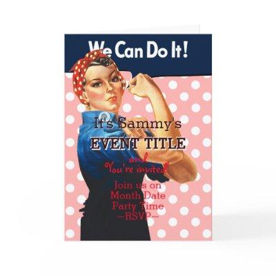 It's Your Rosie Party 12 lines 2 sided custom Invitation