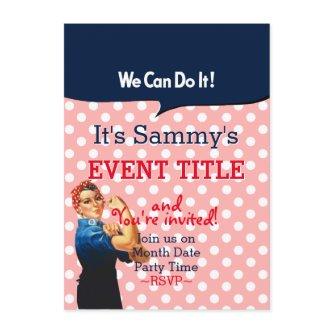It's Your Rosie Party 12 lines 2 sided insert