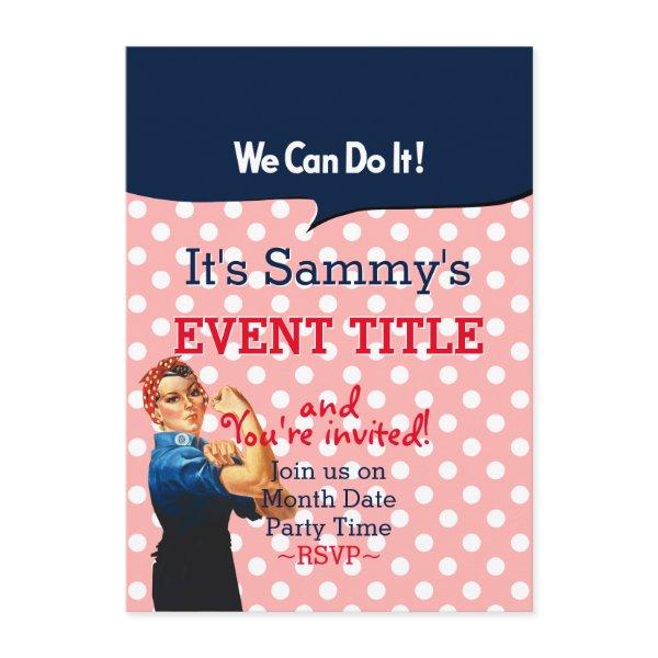 It's Your Rosie Party 12 lines 2 sided insert