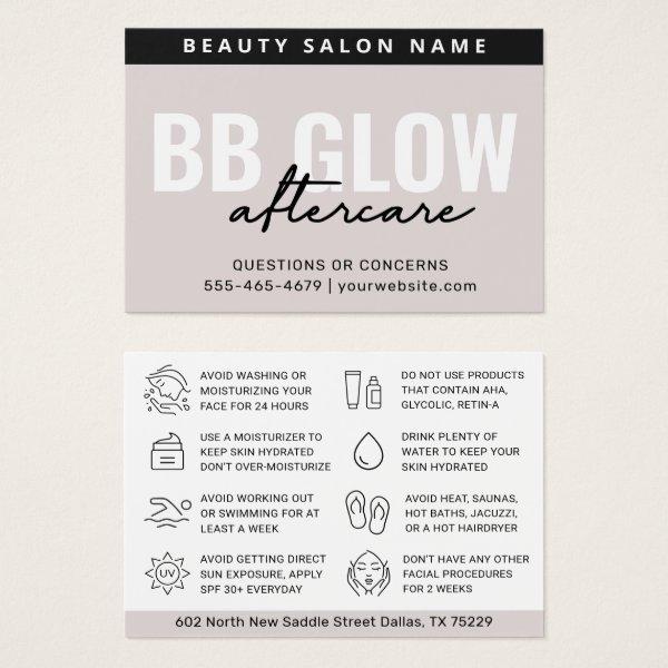 Ivory BB Glow Facial After Care Instruction Card