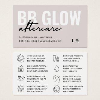 Ivory BB Glow Facial Care Instruction Card