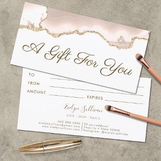 ivory blush agate gift certificate