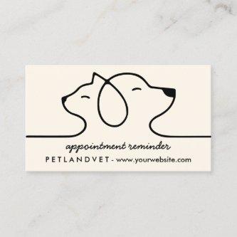 Ivory Line Logo Cat Dog Pet Appointment