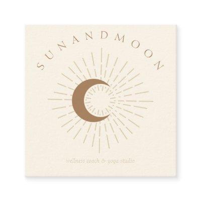 Ivory Minimal Modern Celestial Sun Moon Square