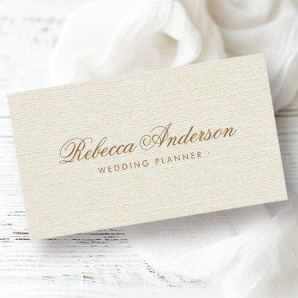 Ivory off-white linen chic trendy pretty script