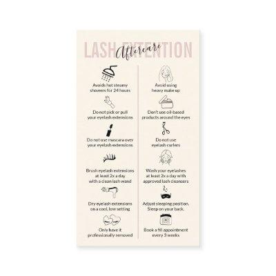 Ivory Pink Lash Extension Aftercare