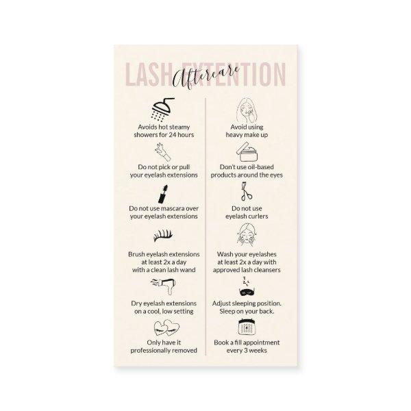 Ivory Pink Lash Extension Aftercare