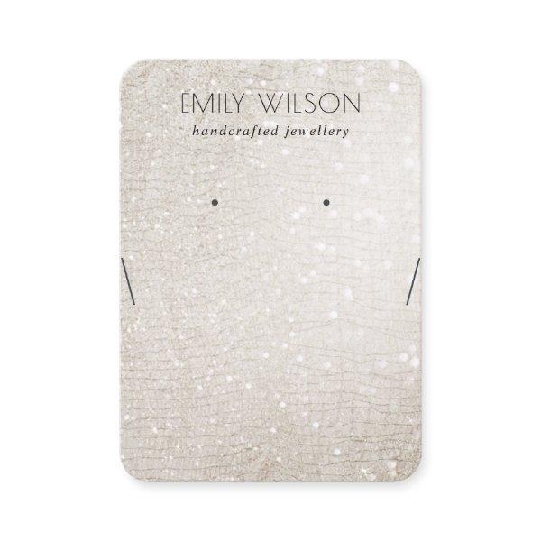 Ivory Silver Sparkle Earring Necklace Display