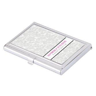 Ivory White Floral Damasks Embossed Effect Case For