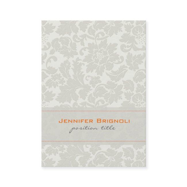 Ivory White Monotones Vintage Floral Damasks