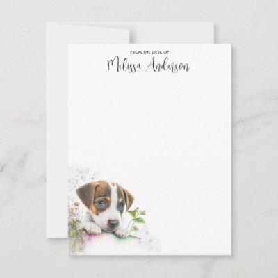 Jack Russell Terrier Cute Puppy Dog Personalized Note Card