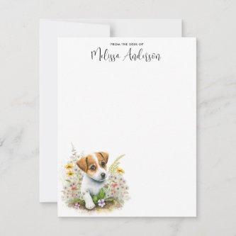 Jack Russell Terrier Dog Personalized Cute Puppy Note Card