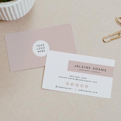 JALAINE | Modern Blush Pink Simple Branding Busine