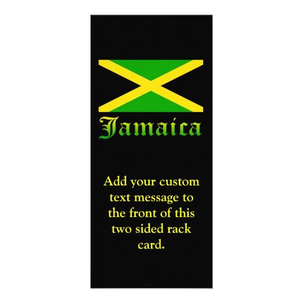 Jamaica Flag, Black, Green and Yellow Rack Card